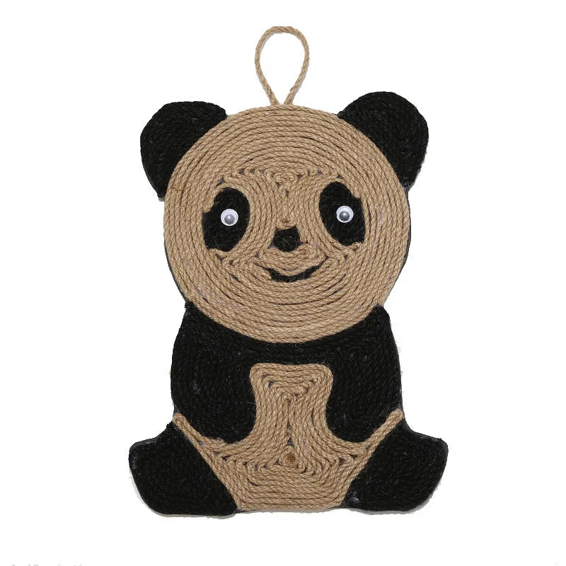 Panda Sisal Cat Scratcher Pad for Wall & Floor Use
