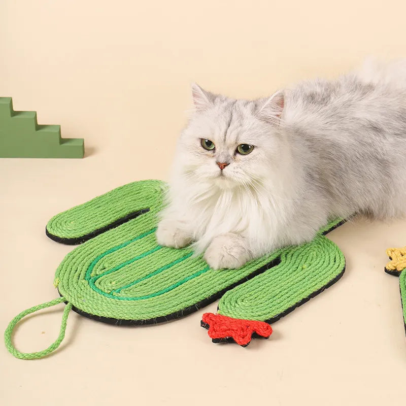 Cactus Wall-Mounted Cat Scratcher Mat for Indoor Cats