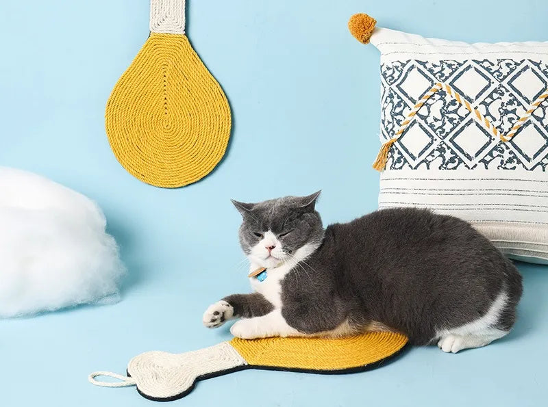 Chicken Drumstick Sisal Cat Scratcher Mat for Wall & Floor Use