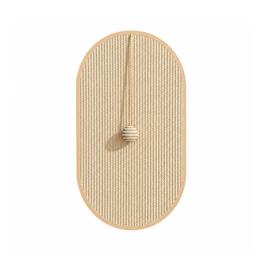 Minimalist Oval Sisal Cat Scratcher Mat for Walls & Floors