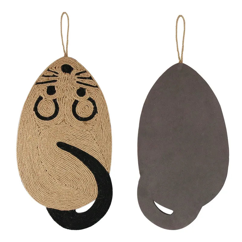 Mouse-Shaped Sisal Cat Scratcher Pad for Indoor Cats