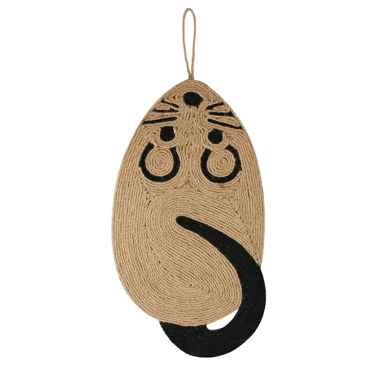Mouse-Shaped Sisal Cat Scratcher Pad for Indoor Cats