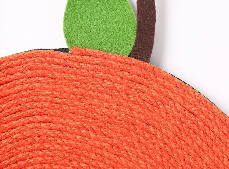Orange-Shaped Sisal Cat Scratcher Mat for Furniture Protection