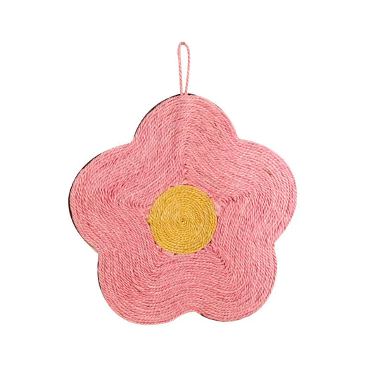 Pink Flower Sisal Cat Scratch Pad for Indoor Cats