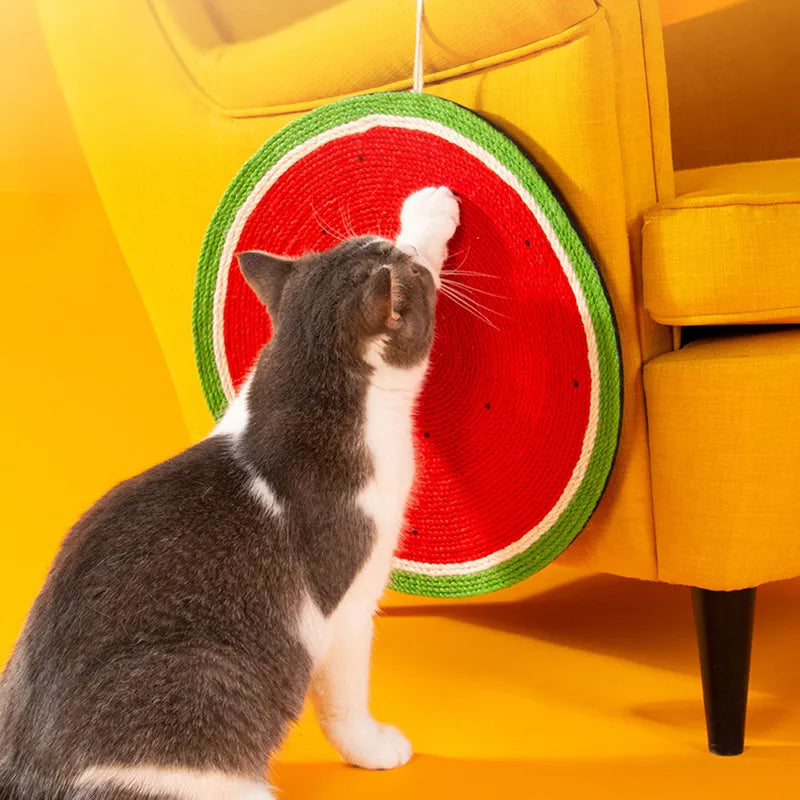 Watermelon Sisal Cat Scratcher Mat for Indoor Cats