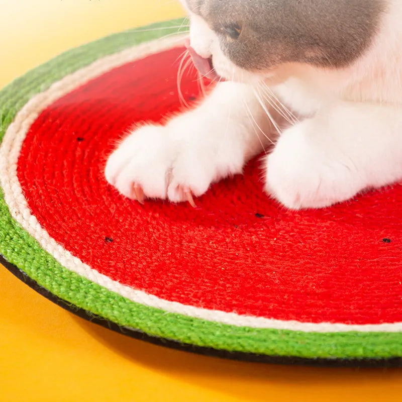 Watermelon Sisal Cat Scratcher Mat for Indoor Cats